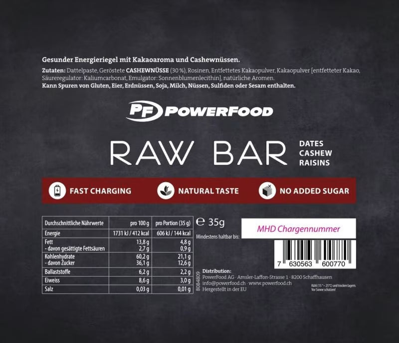 POWERFOOD Raw Bar - 35g