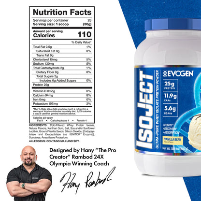 EVOGEN ISOJECT Whey Isolate Protein - 800g Dose (26-28 Port.)