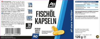 ALL STARS Omega3 Fischöl - 90 Caps (30 Port.)