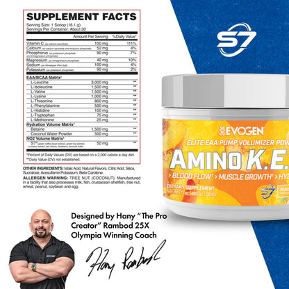 EVOGEN NUTRITION AMINO K.E.M – Elite EAAs – 492 g (30 Portionen)
