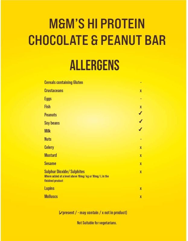M&M Hi Protein Bar 12x51g