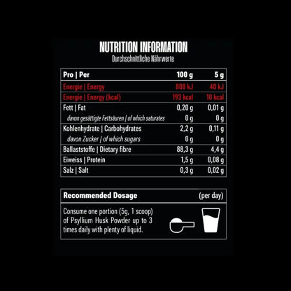 BIG ZONE Flohsamenschalenpulver - 1000g