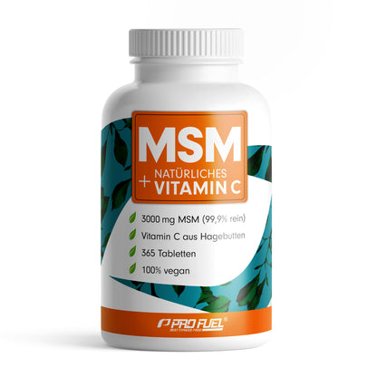 PRO FUEL MSM + Natürliches Vitamin C - 365Tabletten