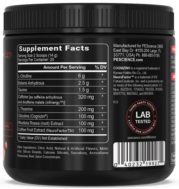 PESCIENCE Prolific Pre Workout - 280g (20 Port.)