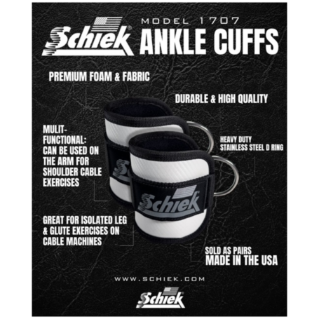 SCHIEK ANKLE STRAPS MODEL 1707 - Black