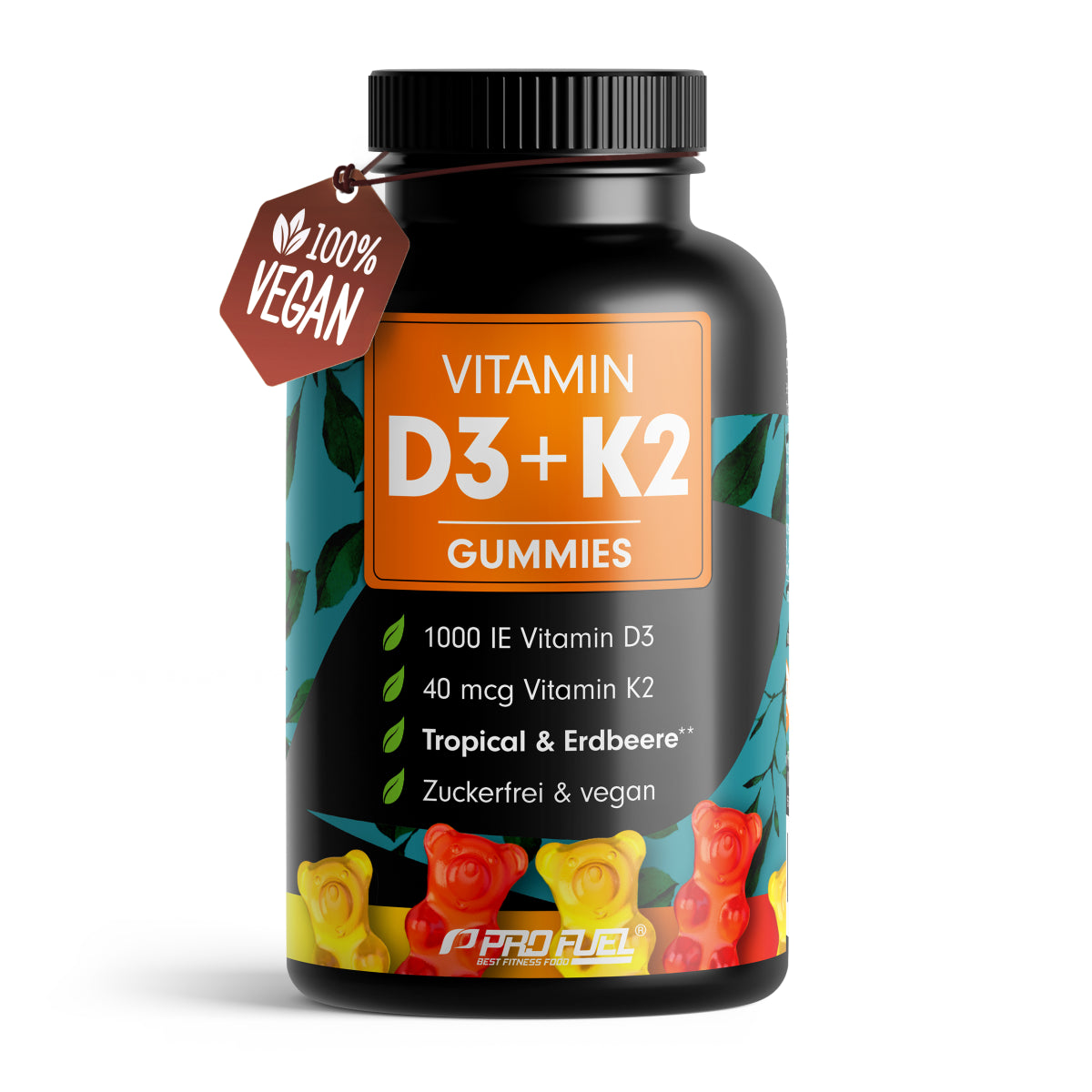 PRO FUEL Vitamin D3+K2 Gummies - 150g (60 Gummies)