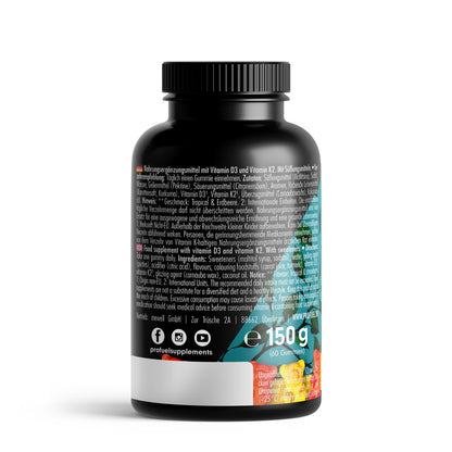 PRO FUEL Vitamin D3+K2 Gummies - 150g (60 Gummies)